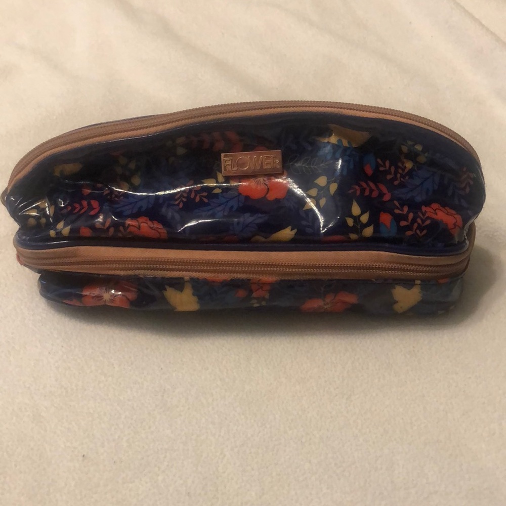 Flower cosmetic bag